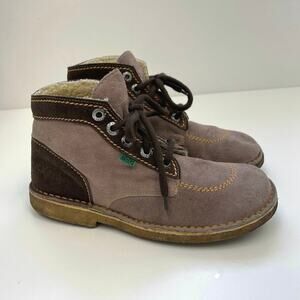 Kickers Suede Kicklegend Unisex Classic Fleece Lined Ankle Boots - Size 38/US7